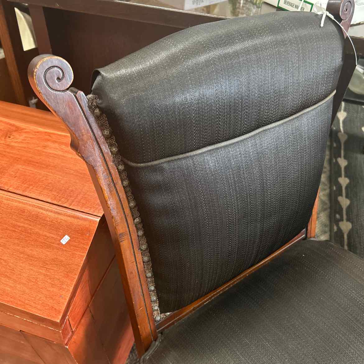 Vintage Black Seat Side Chair