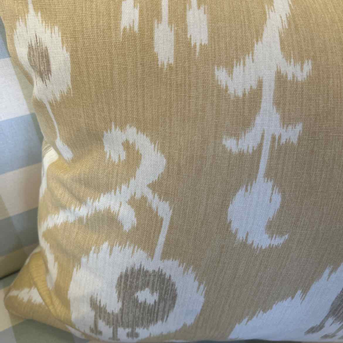 Square Gold Abstract Design Pillow