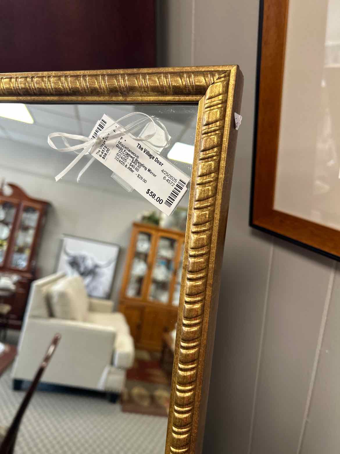 Gold Framed Standing Mirror