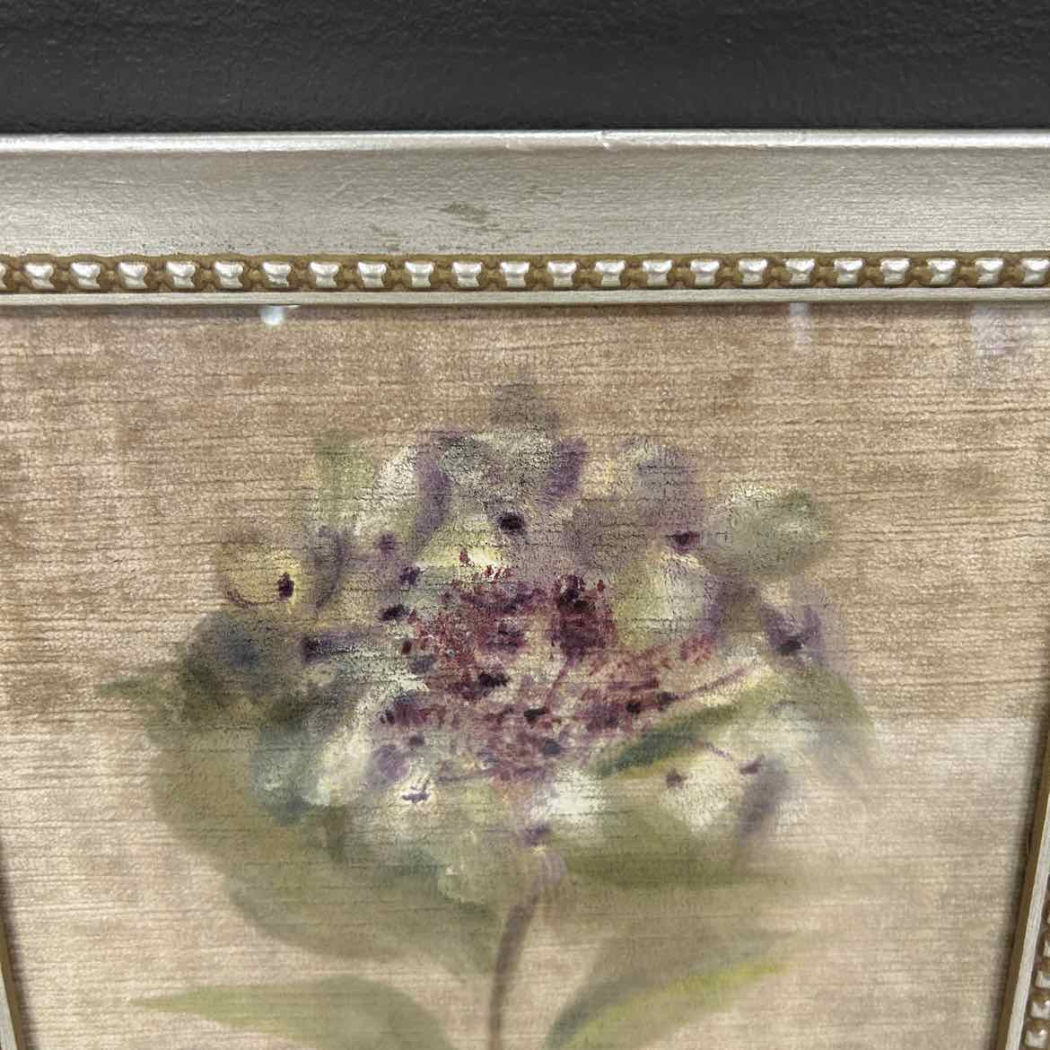 Muted Lavender Flower Picture in Silver Frame