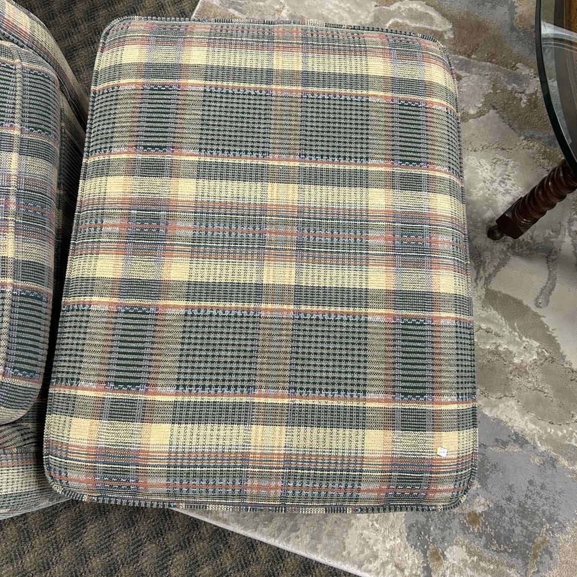 Plaid Pastel Color Ottoman