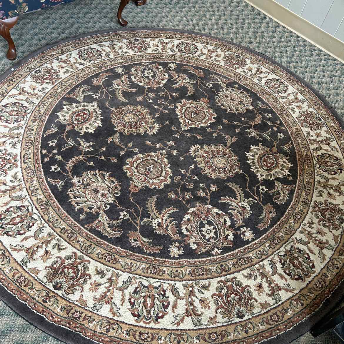 70 1/2" Round Brown Rug