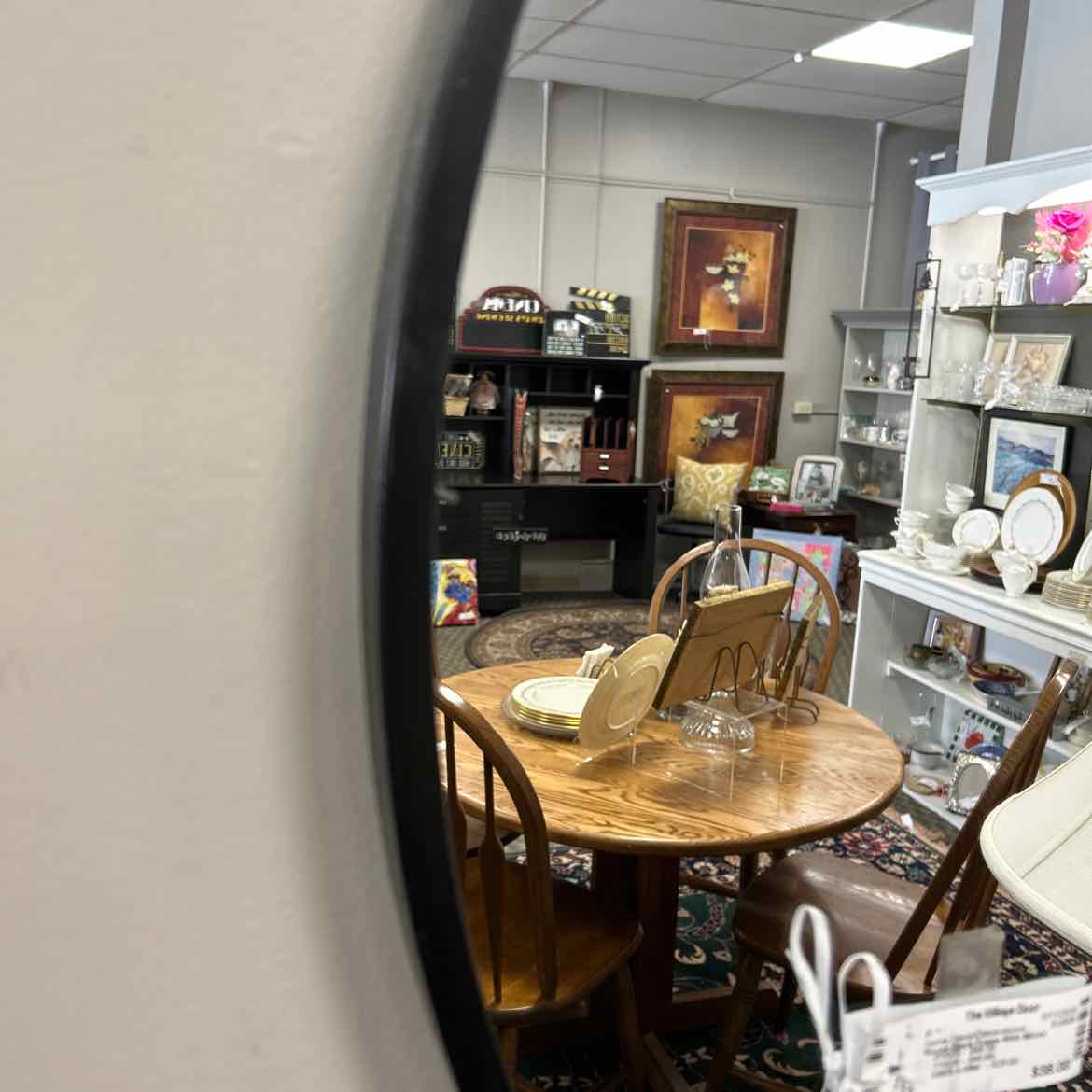 Round Black Frame With Mirror