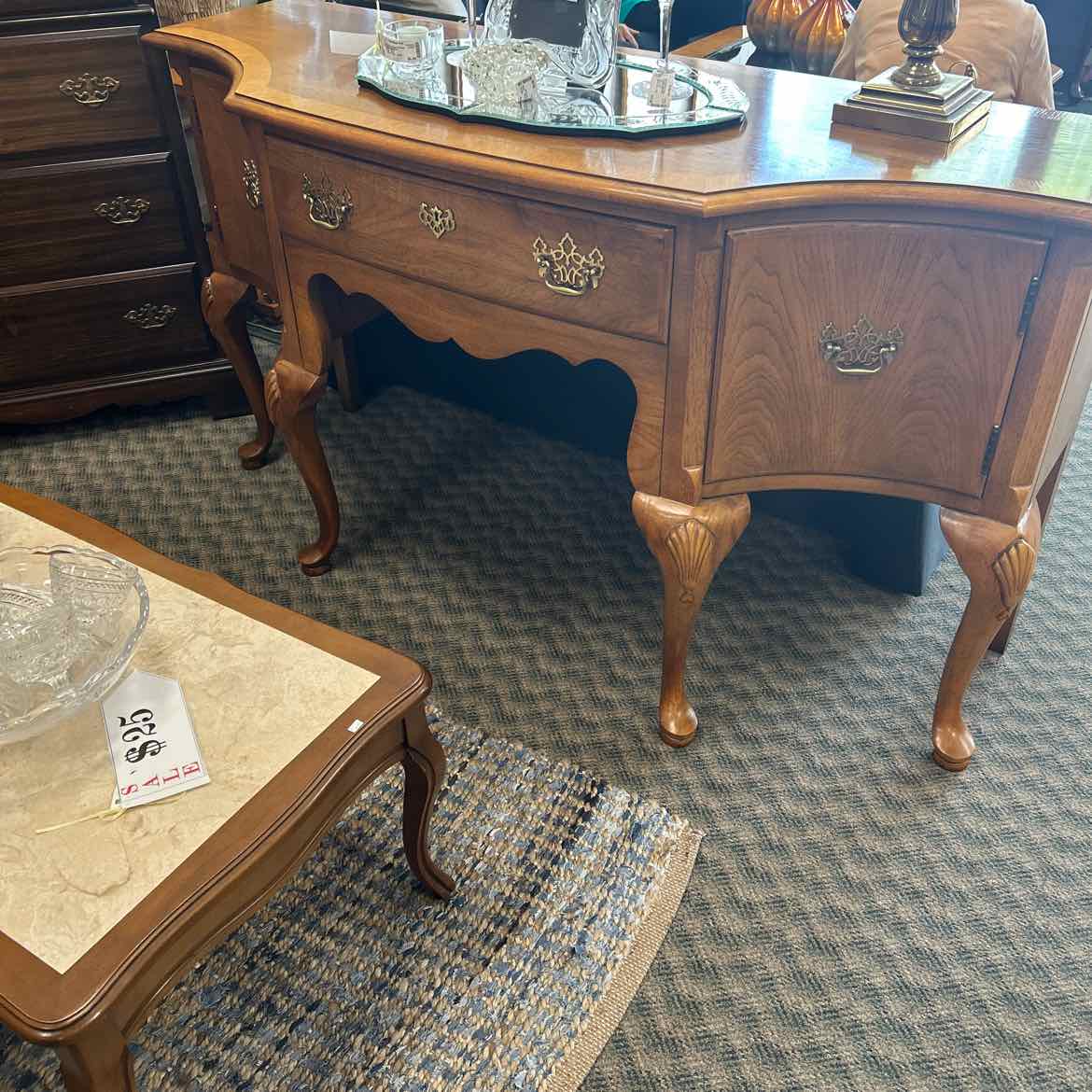 Thomasville Oak Buffet w/Raised Legs