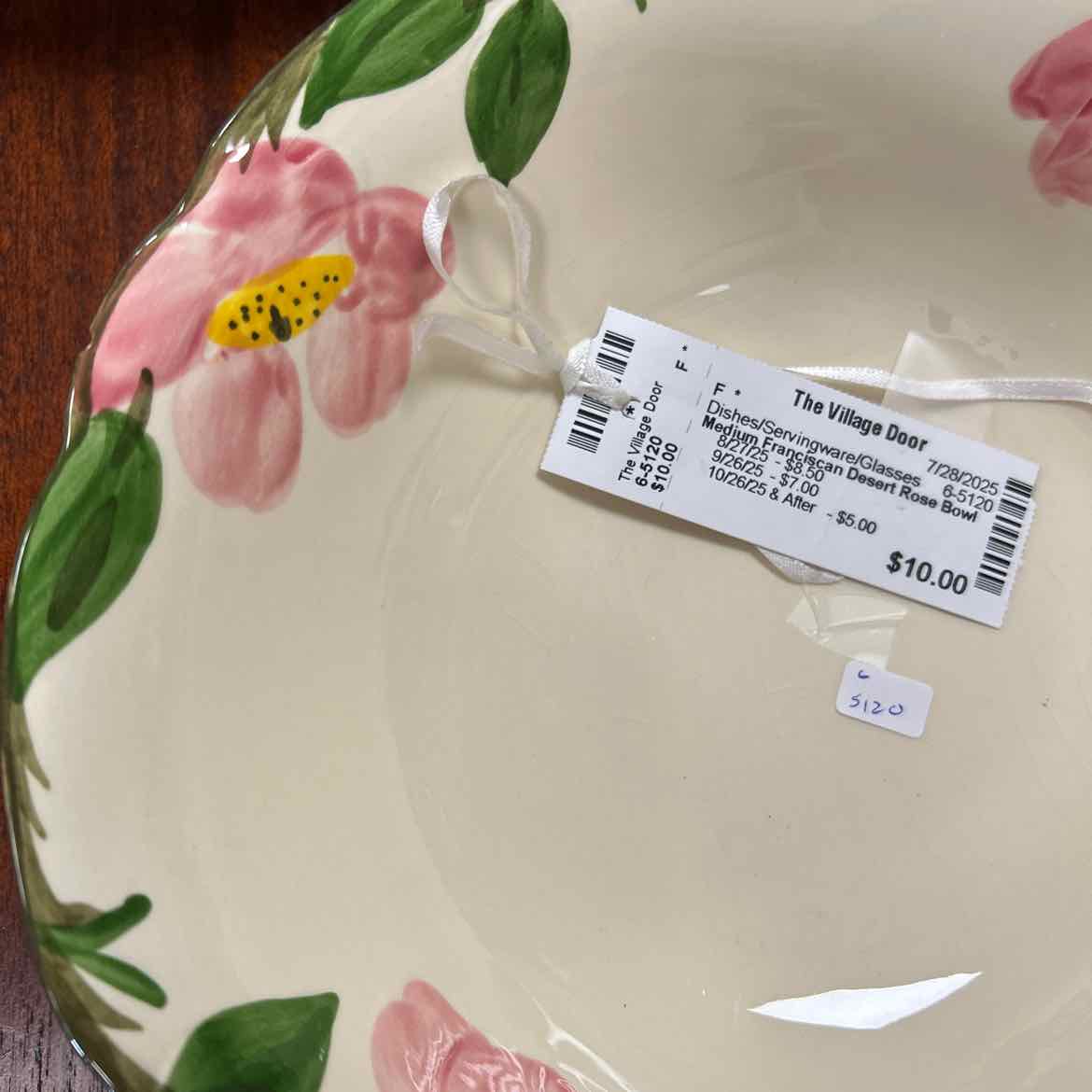 Medium Franciscan Desert Rose Bowl