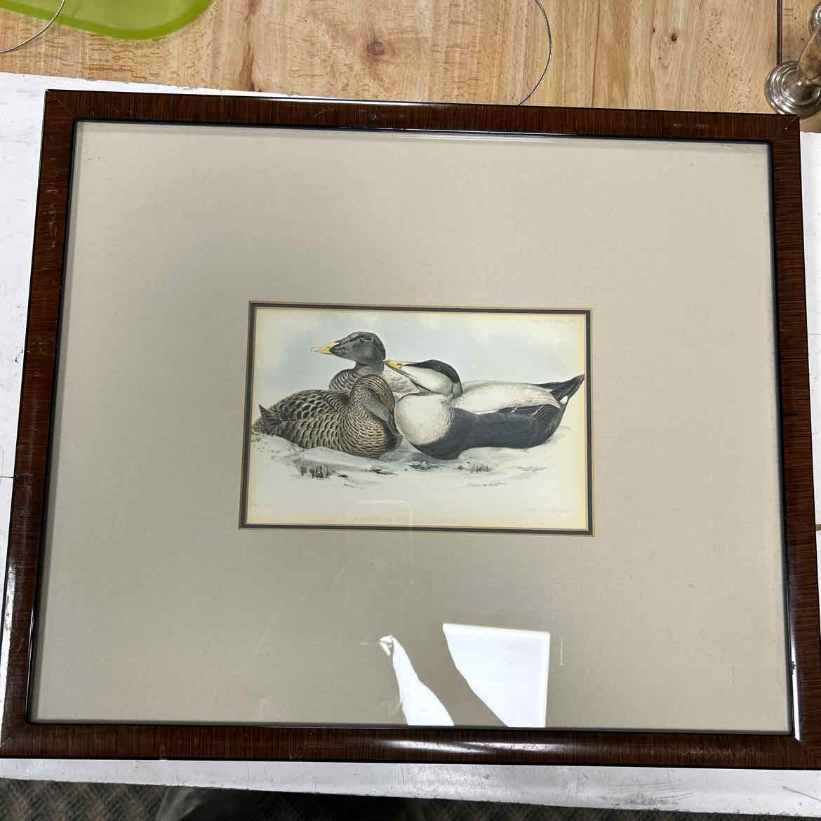 Picture of 3 Ducks in Brown Frame