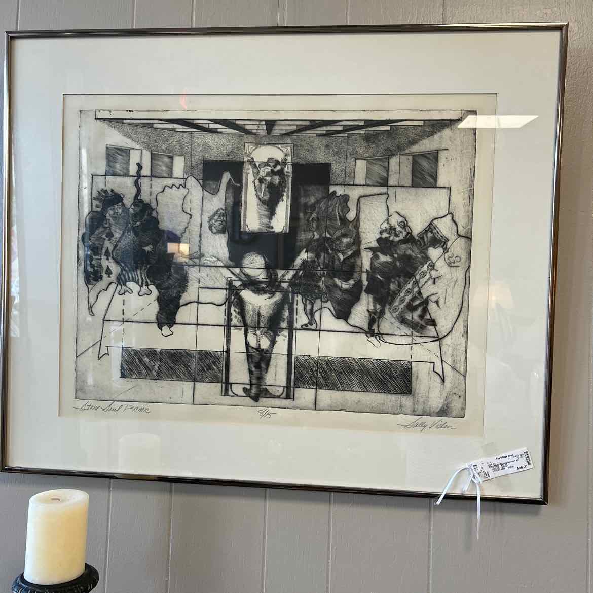 Black/White Etching Abstract Art