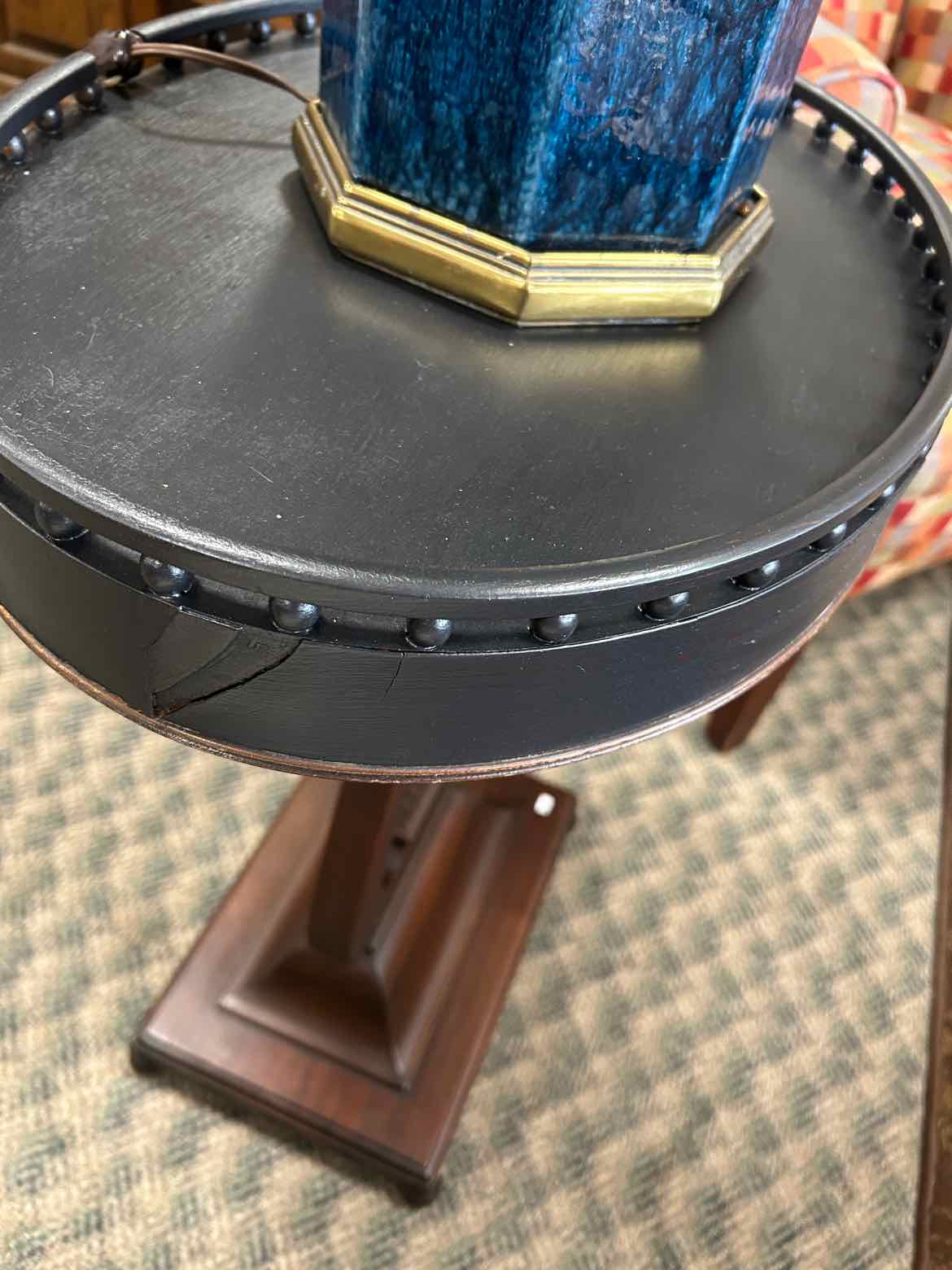 Black Painted Side Table
