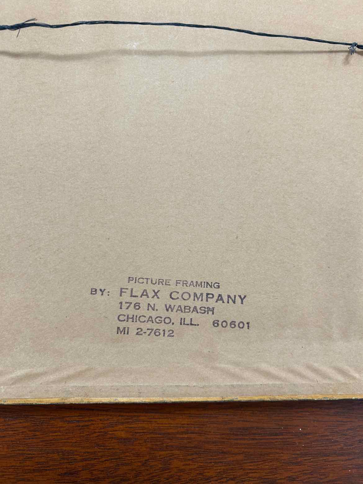 Man And House Gold And Black Etching Picture