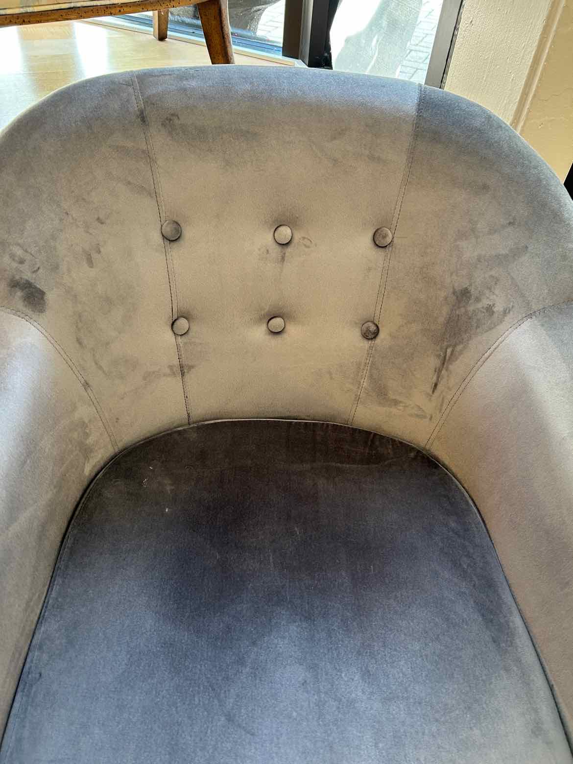 Microfiber Upholstered Gray Arm Chair