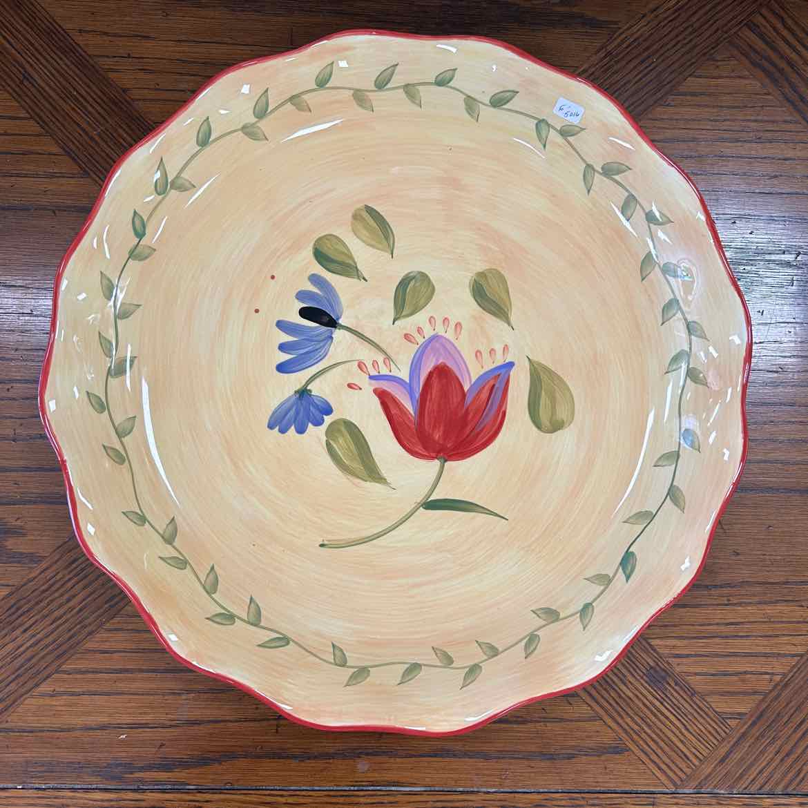 Pfaltzgraff Gold Platter w/Flowers