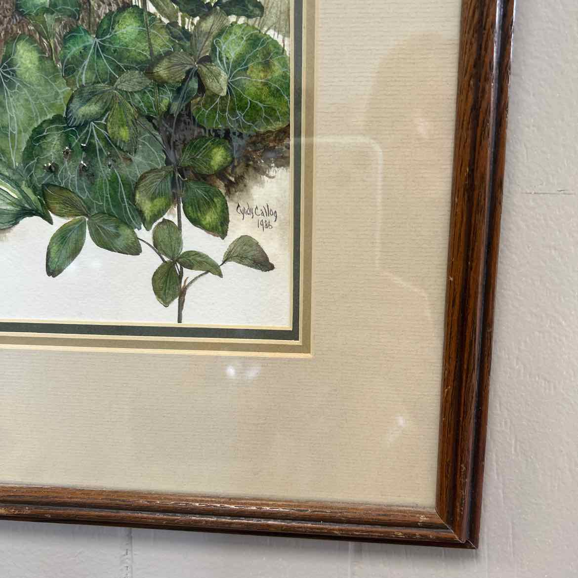 Framed Picture Of Bunny/Greens