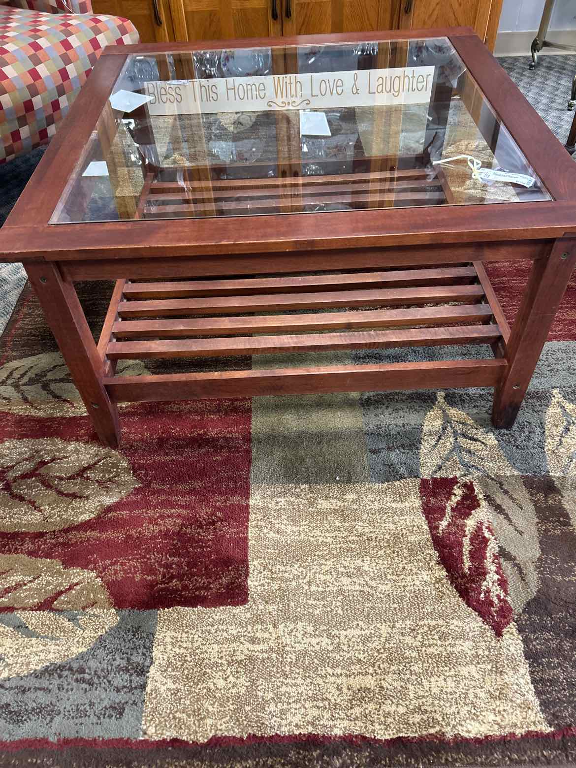 Square Coffee Table w/Glass