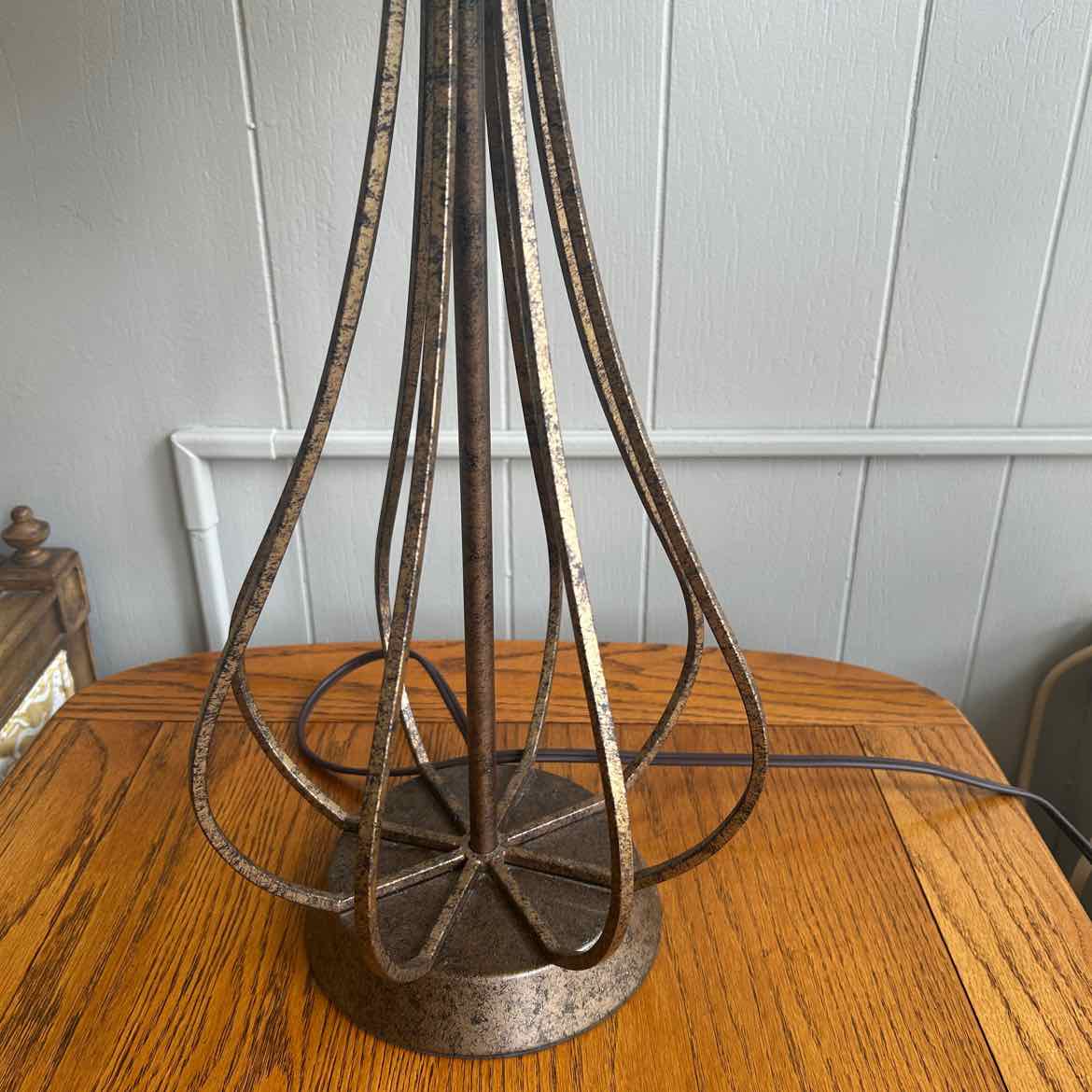Metal Brown Spiral Lamp
