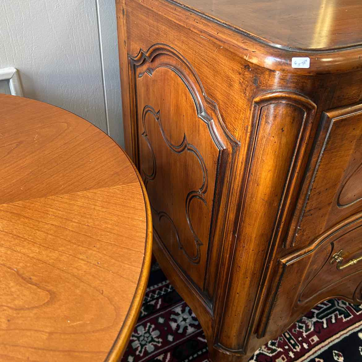 Carved Wood Buffet w/2 Drawers