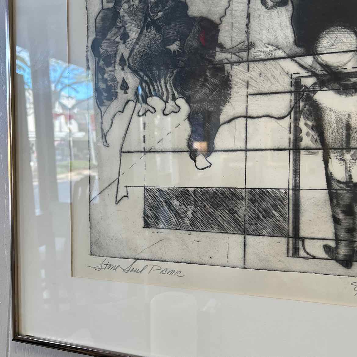 Black/White Etching Abstract Art