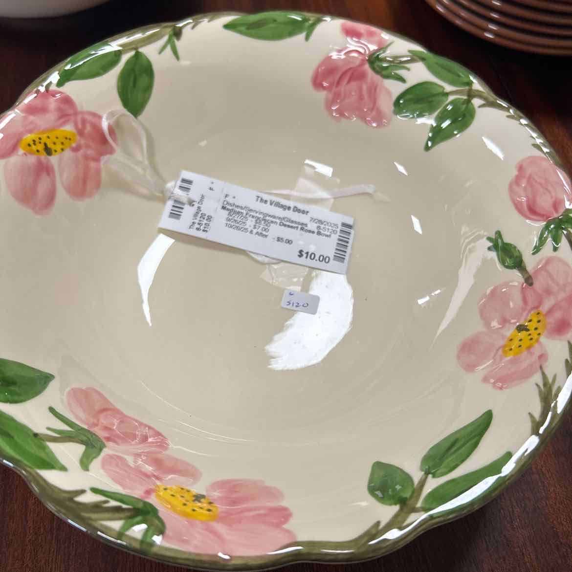Medium Franciscan Desert Rose Bowl
