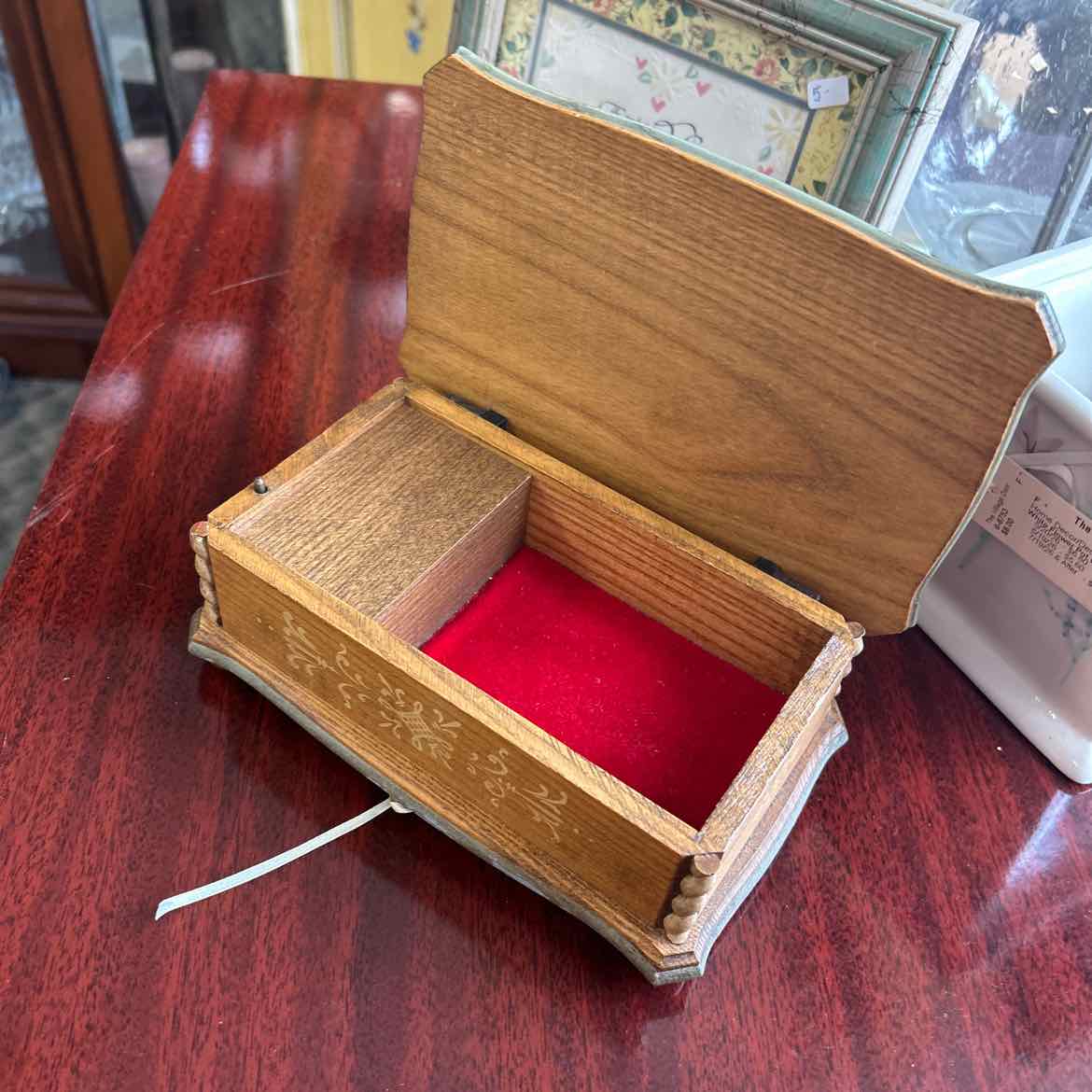 Wood Swiss Music Box AS IS