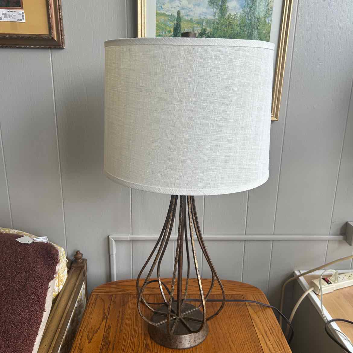 Metal Brown Spiral Lamp