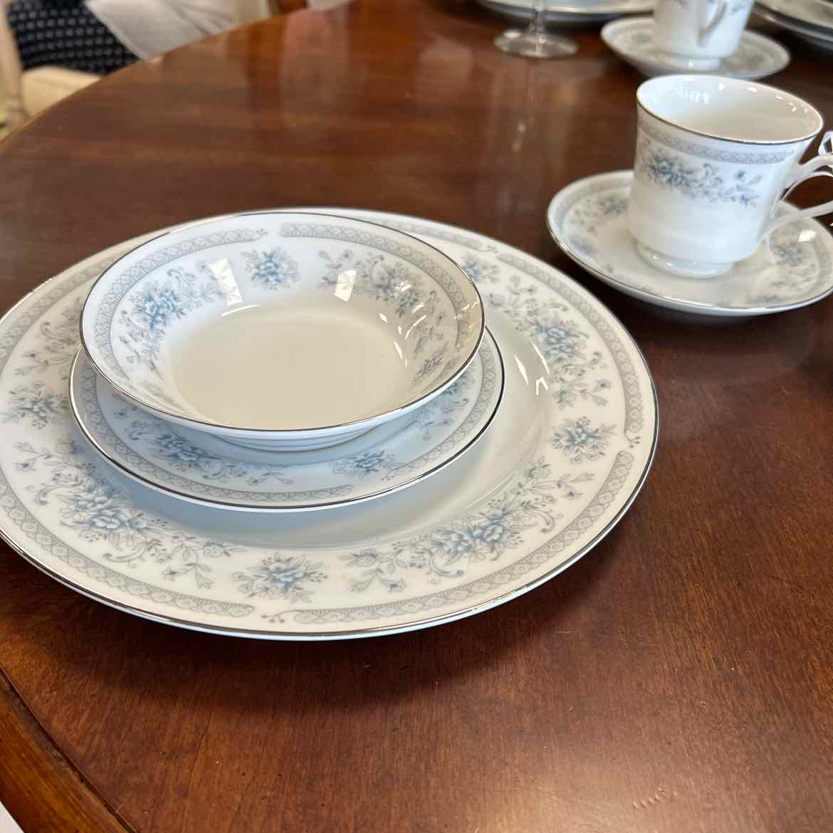 30 pc Blue Floral China American Limoges