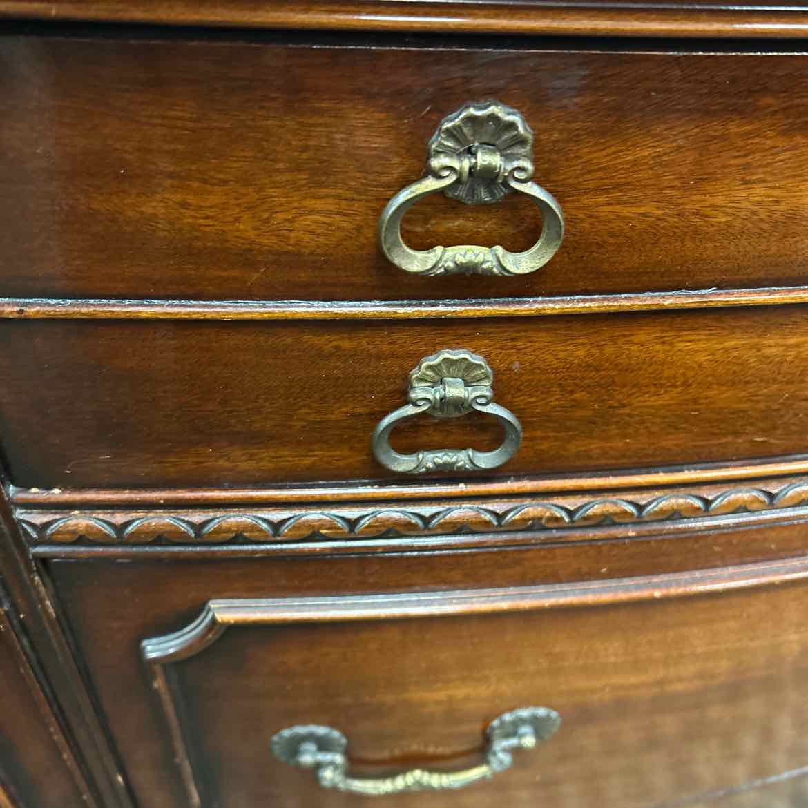 Wood Buffet w/Metal Handles