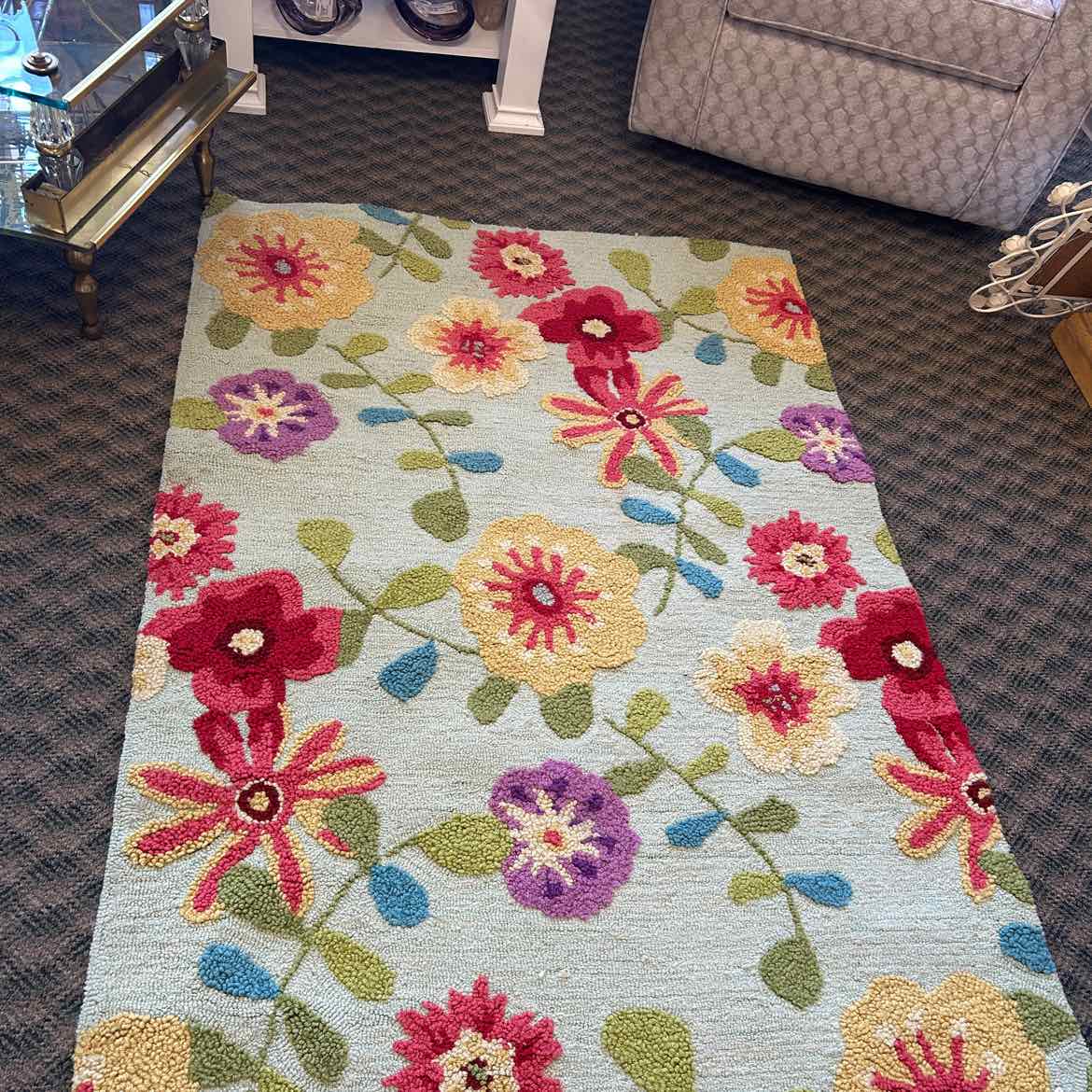 Multi-color Floral Rug 3/6 x 5/6