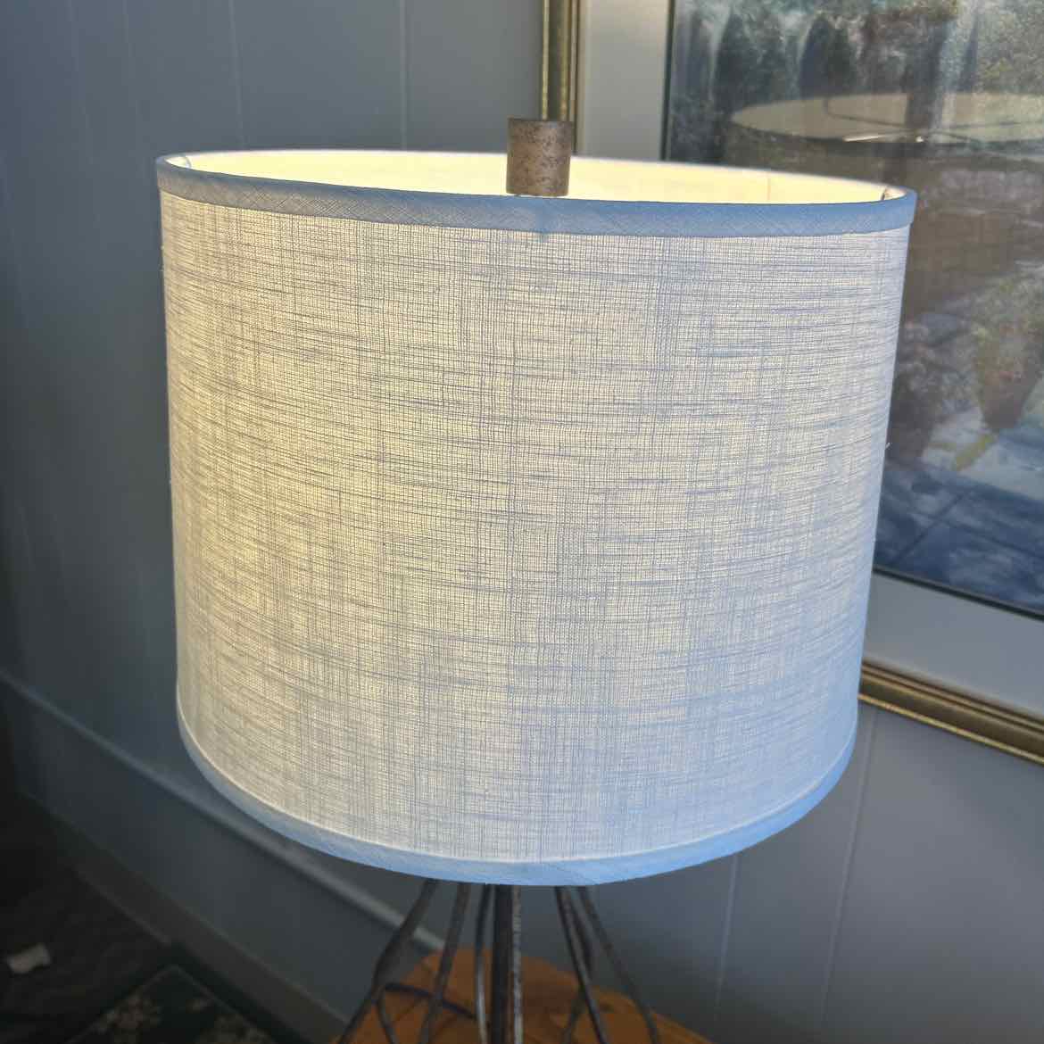 Metal Brown Spiral Lamp