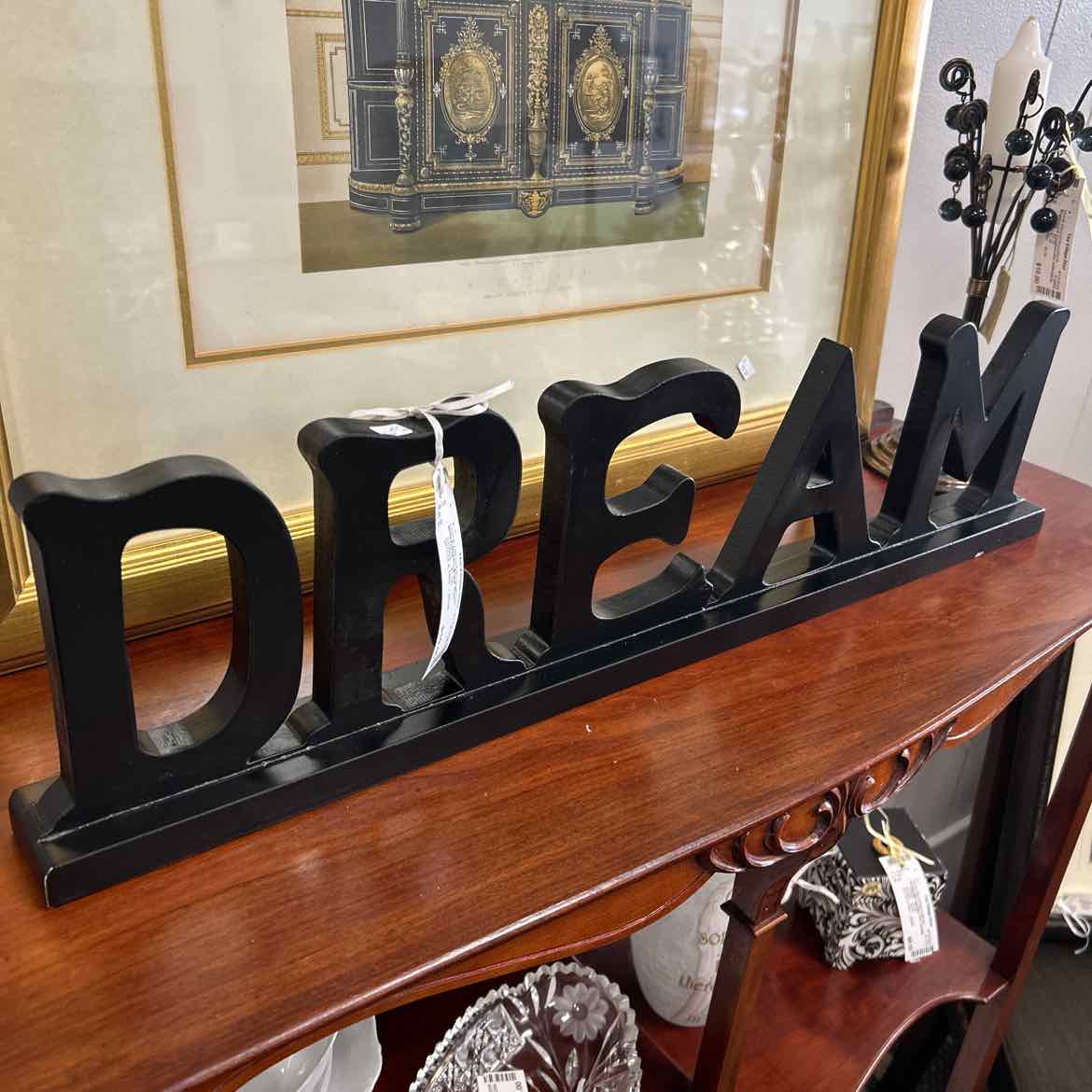 Black Dream Shelf Sign