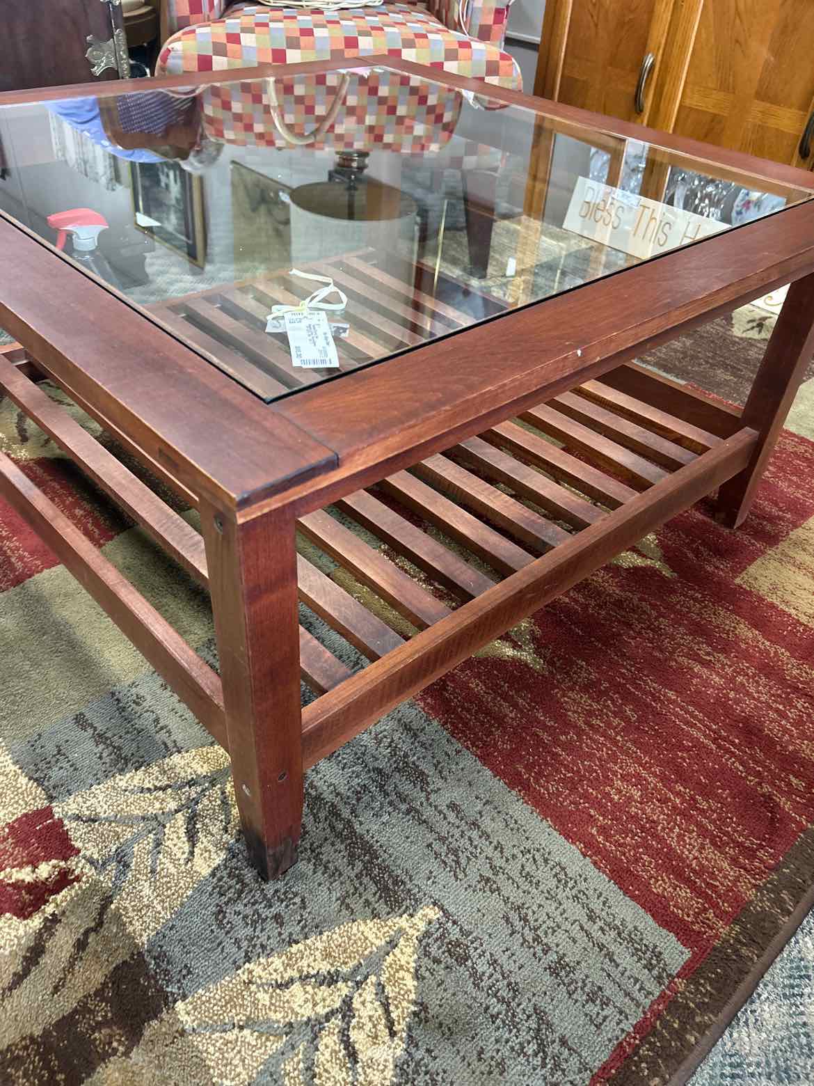 Square Coffee Table w/Glass