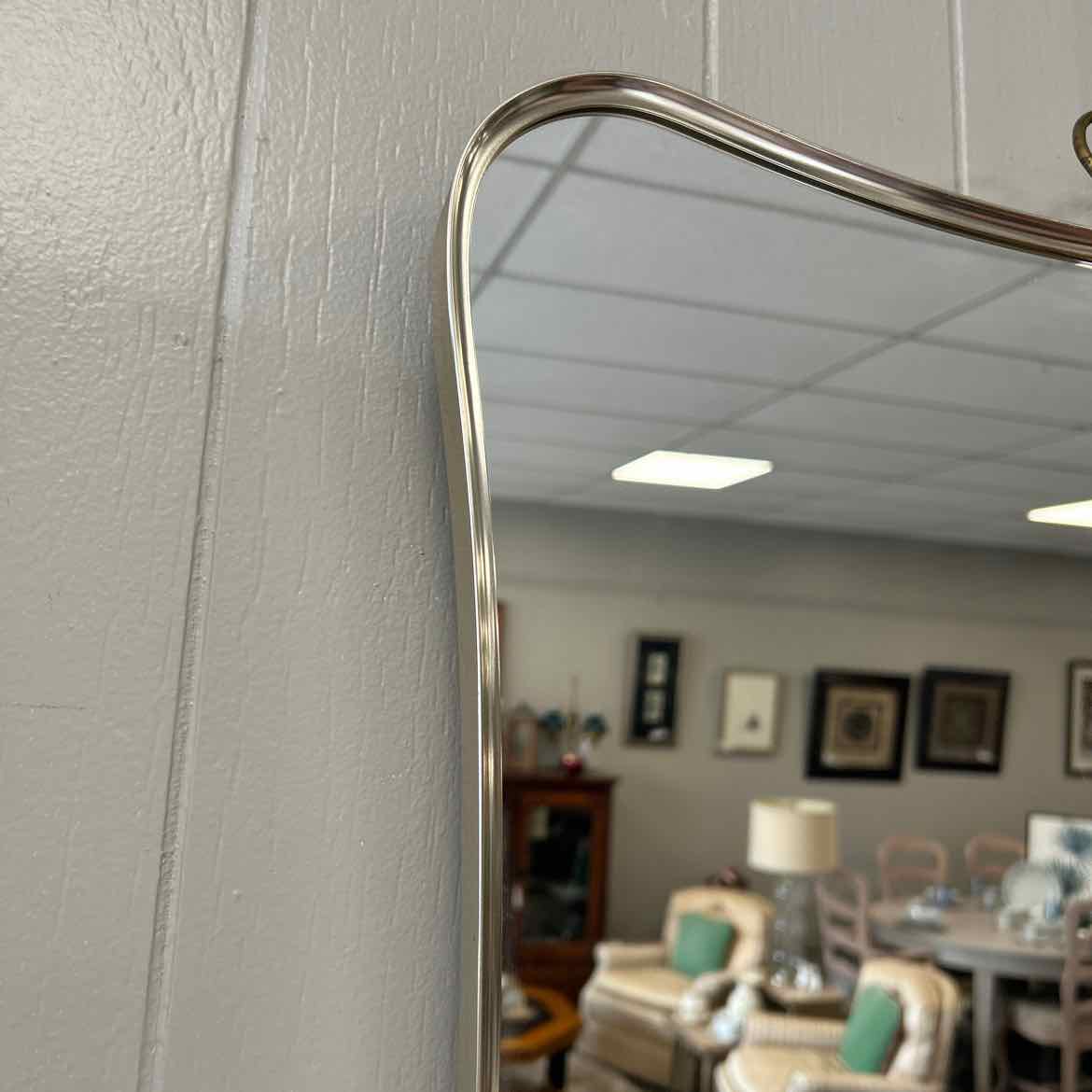 Curvy Edge Mirror in Gold Frame