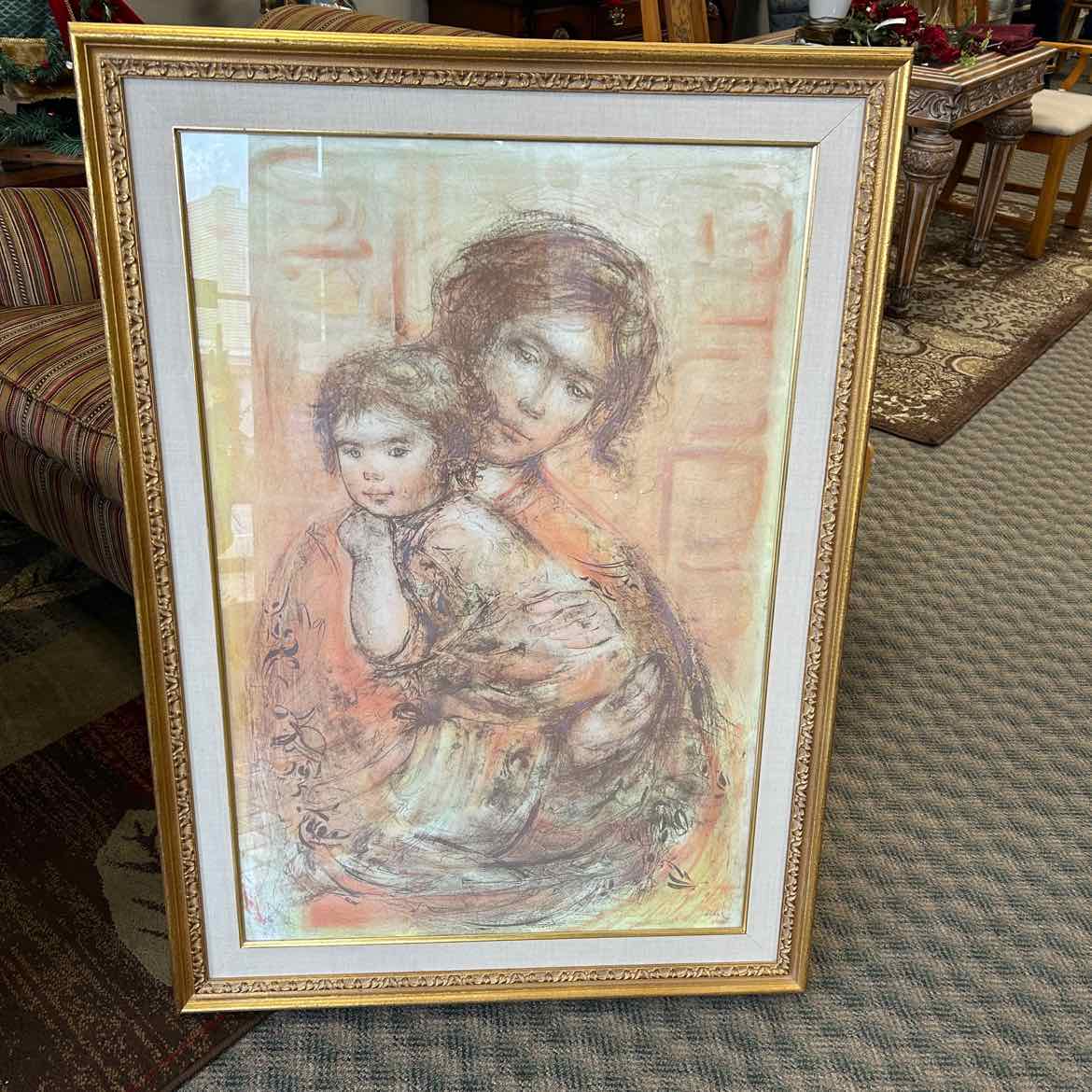 Hibel Lithograph "Ingrid w/Child" Signed & Numbered