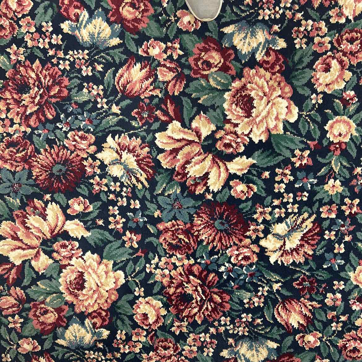 8x10 Dark Blue Floral Rug AS IS