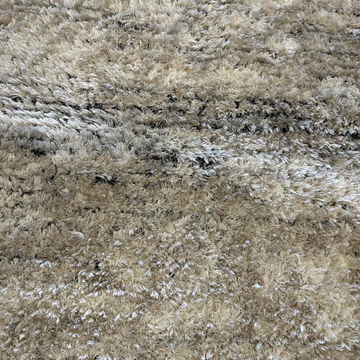 4x6 Cream & Grey Shag Rug