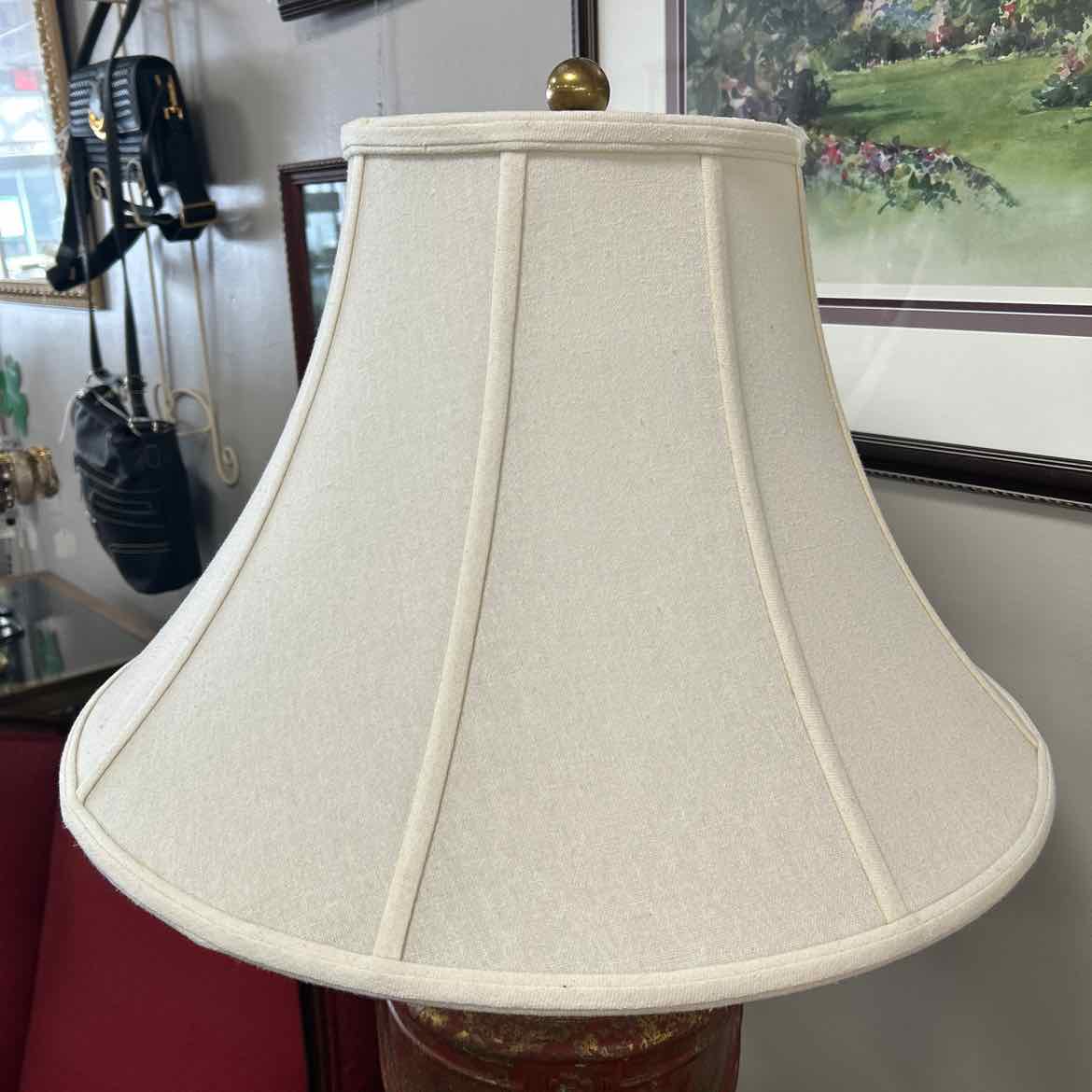 Red/Gold Pottery Lamp