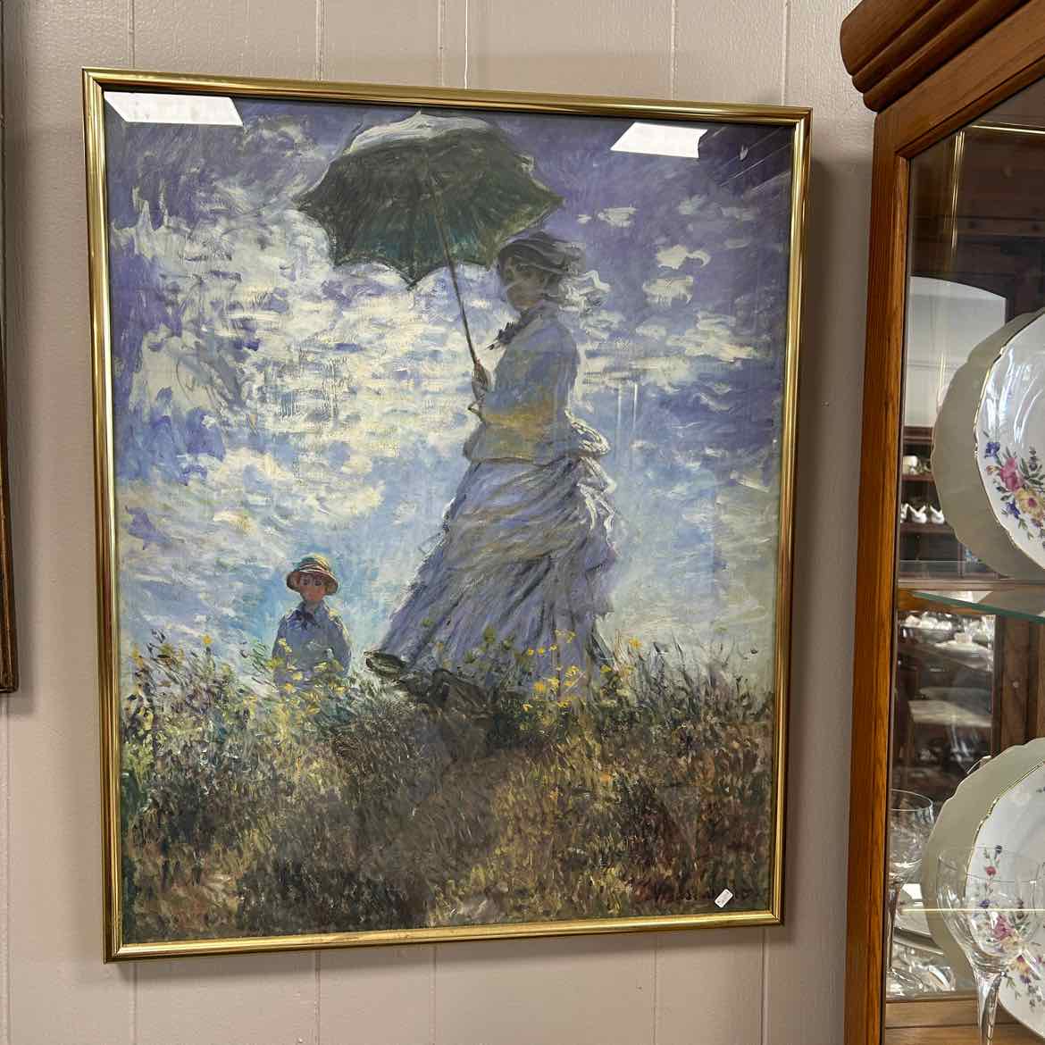 Monet Print of Girl w/Umbrella