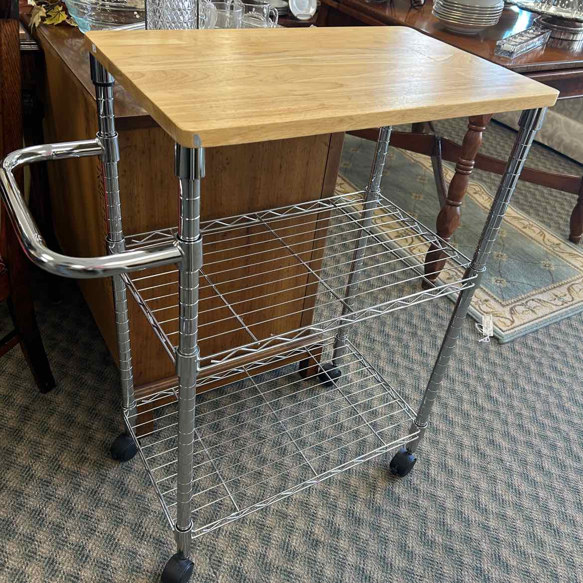 Metal & Wood Utility Cart