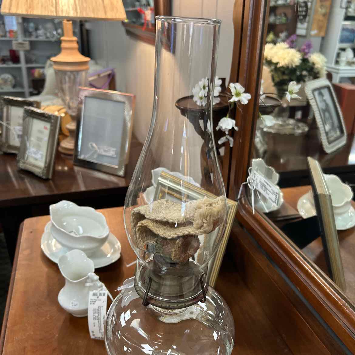 Clear Glass Hurricane Lamp