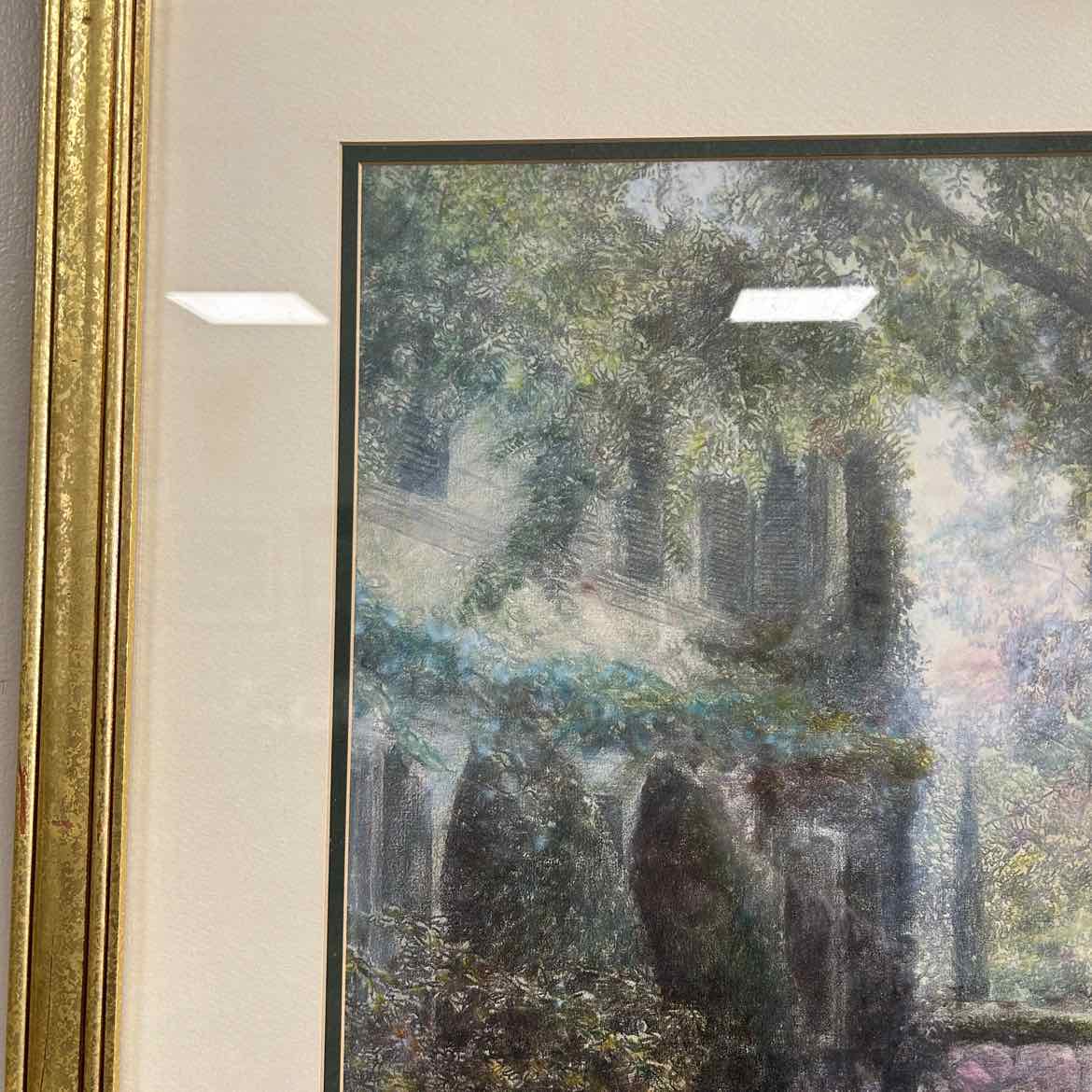 Picture of Garden Scene in Gold Frame