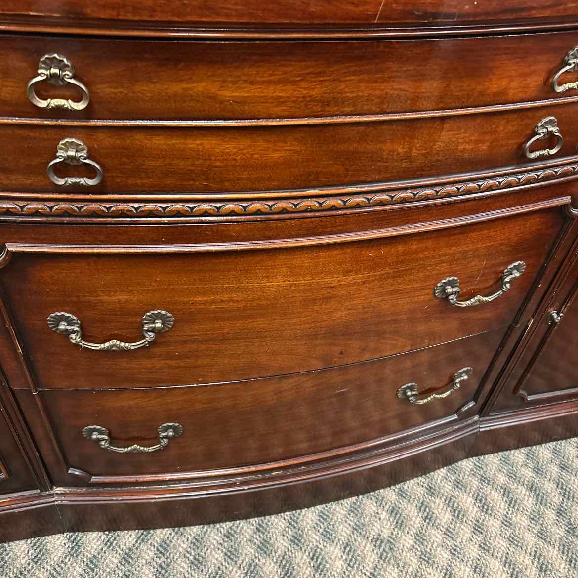 Wood Buffet w/Metal Handles