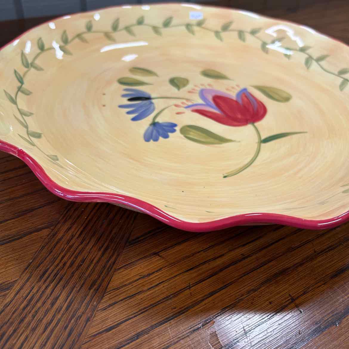 Pfaltzgraff Gold Platter w/Flowers