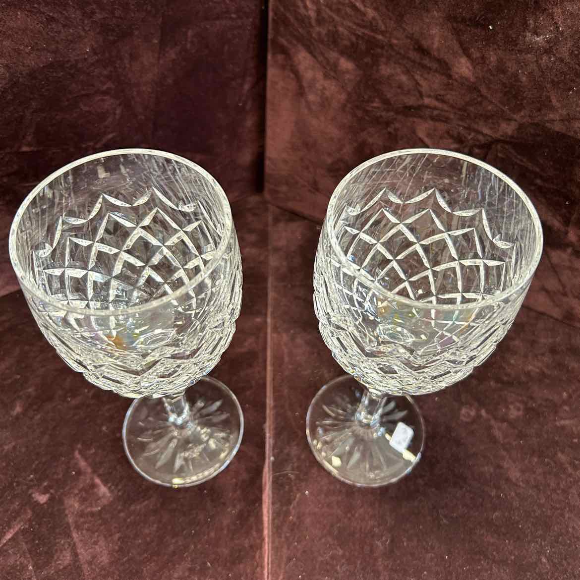 Pair Waterford Wine Goblets