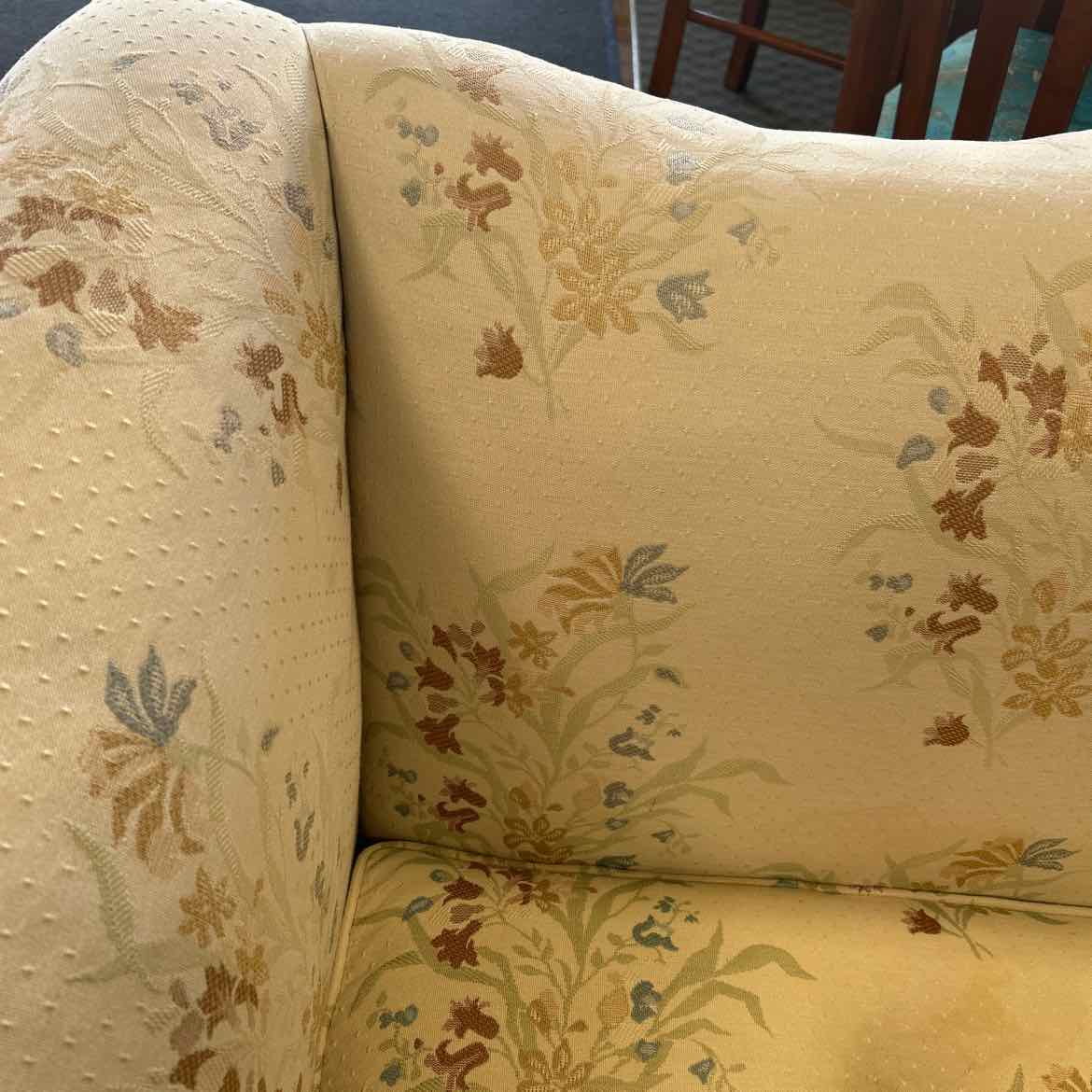 Camelback Sofa -Cream w/Pastel Flowers