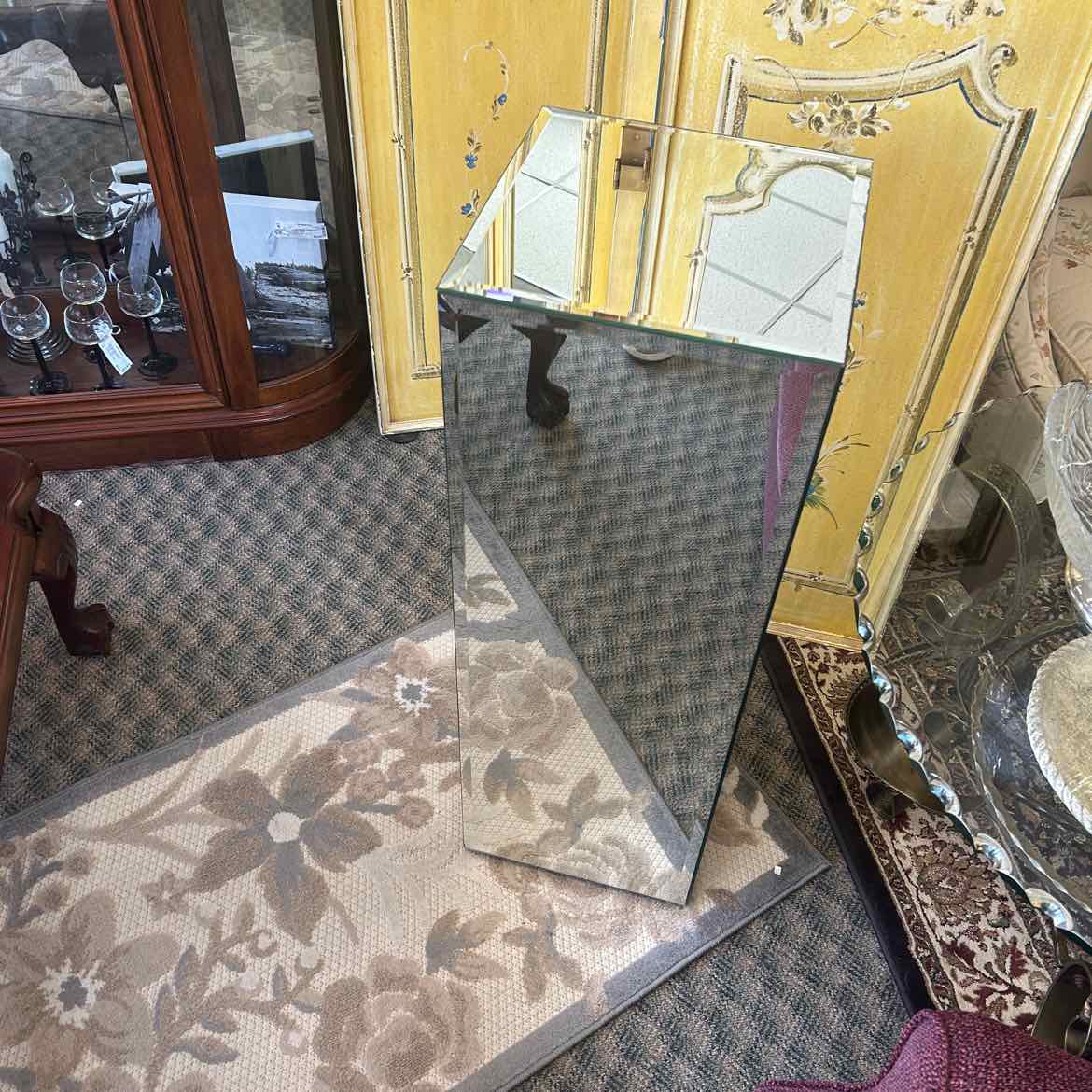 Tall Mirror Plant Stand