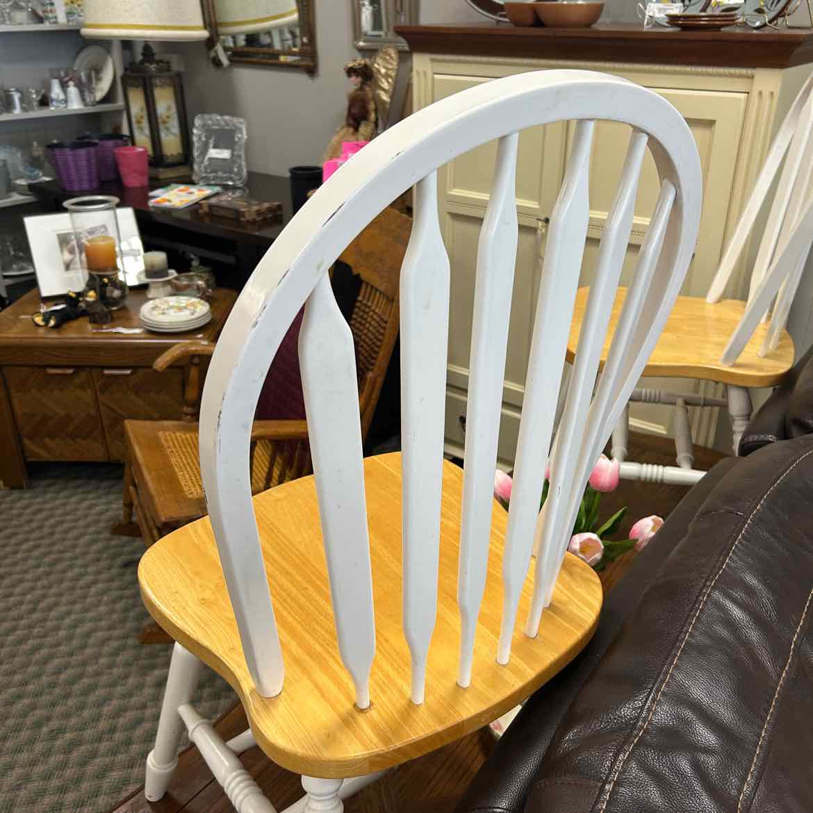 White Wood Side Chair