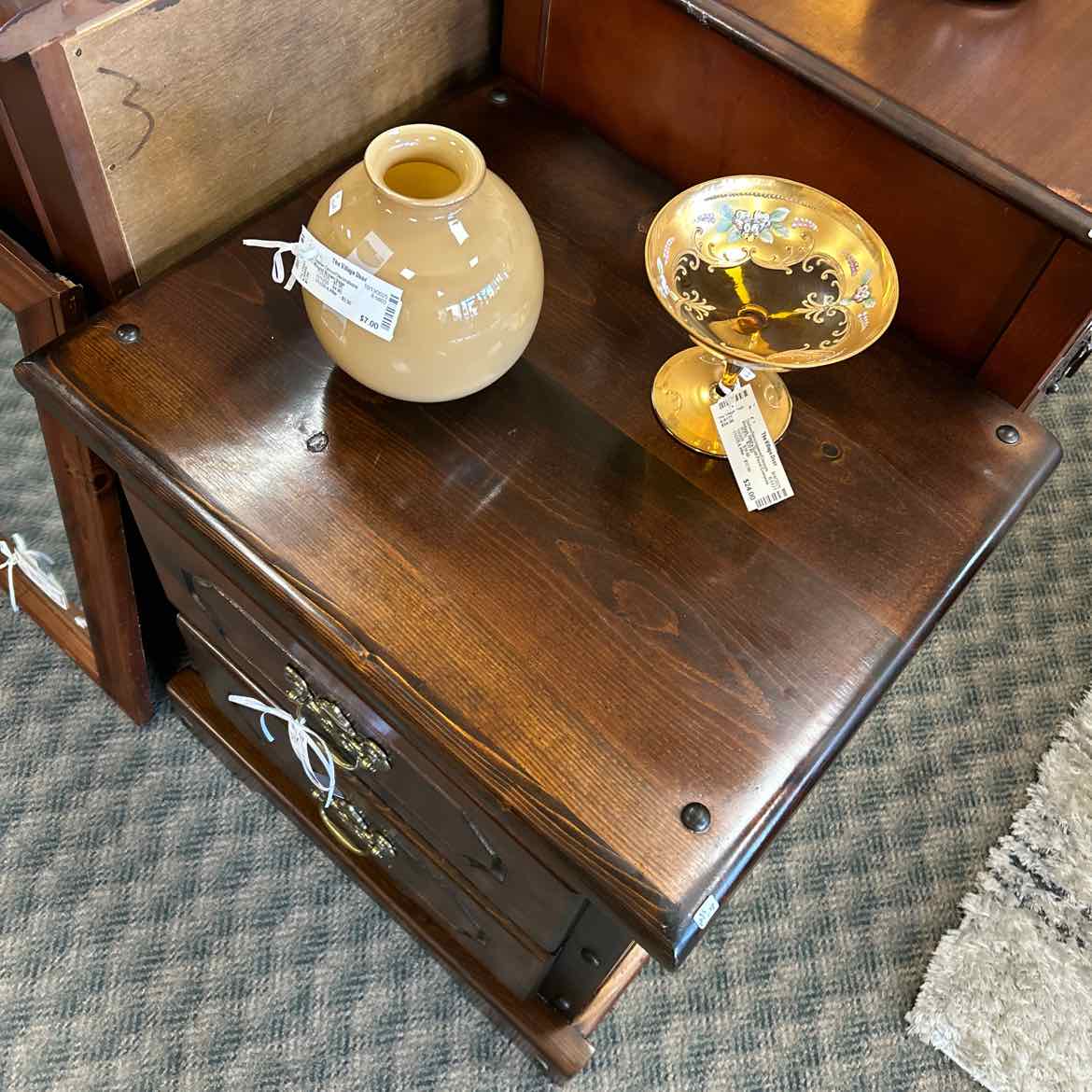 Wood Nightstand w/2 Drawers