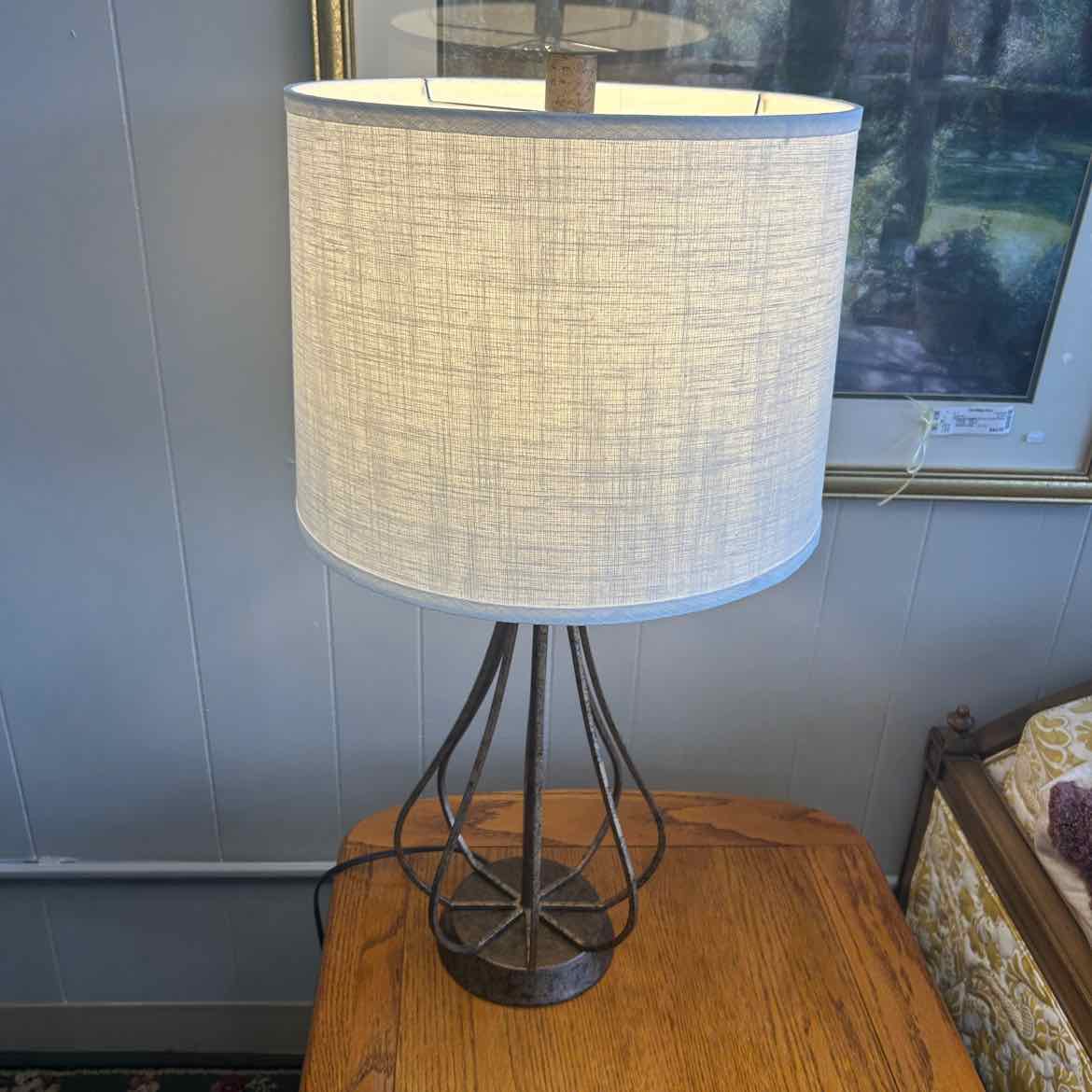 Metal Brown Spiral Lamp