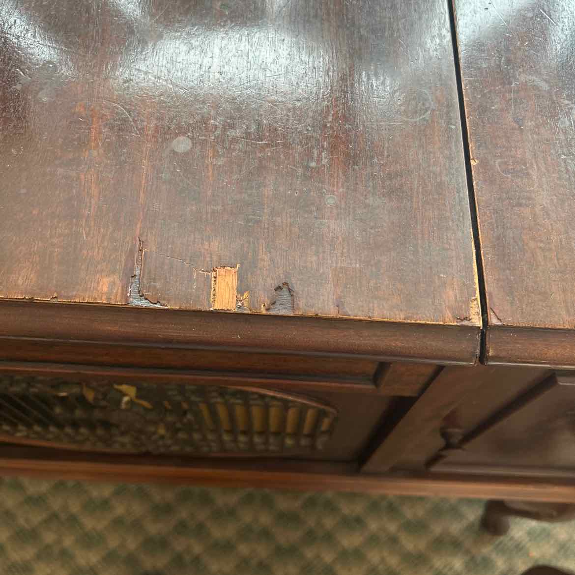 Antique Brunswick Console Phonograph w/Records