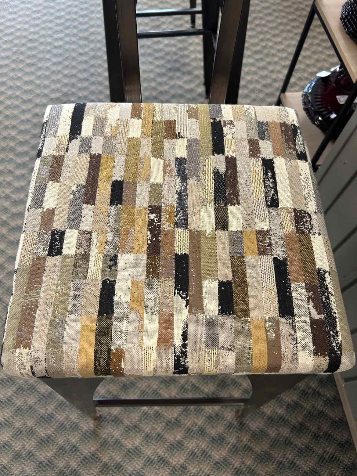 Tall Stool w/Brown/Black Seat