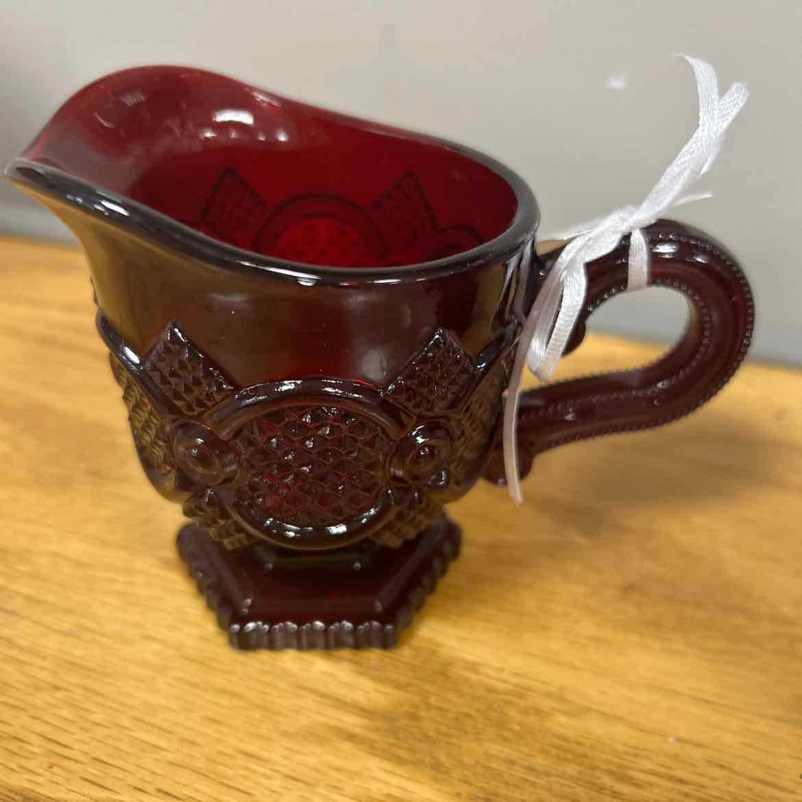 Avon Ruby Cape Cod Creamer and Sugar