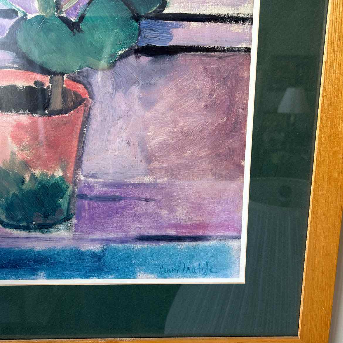 Watercolor Painting of Geranium in Pot